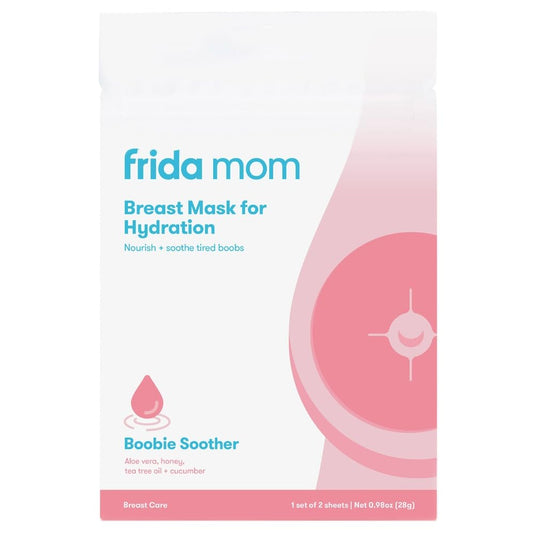 Frida Mom Hydration Packets For Breasts, Hydrate Nipples With Breast Mask Made With Aloe Vera, Honey, Tea Tree Oil, & Cucumber, 2 Sheet Masks