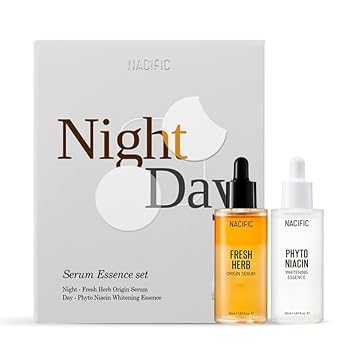 Nacific Double Set (Fresh Herb Origin Serum 50Ml, Phyto Niacin Brightening Essence 50Ml) Moisturizing, Niacinamide 5%, Pore, Hyaluronic Acid