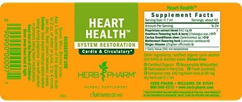 Herb Pharm Heart Health Liquid Herbal Formula with Hawthorn for Cardiovascular System Support - 1 Ounce (FCACT01)