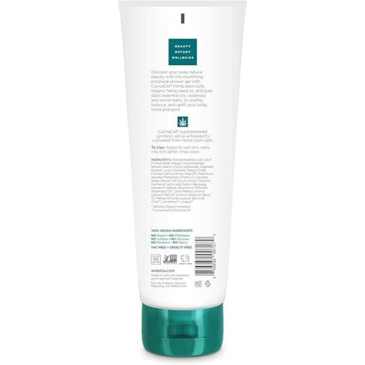Andalou Naturals Cannacell Shower Gel, Harmony, 8 Ounces
