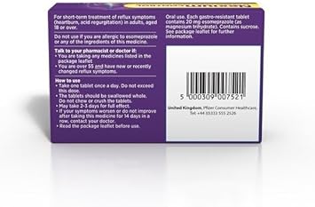 Nexiumms Control Heartburn And Acid Reflux Relief Tablets, 20Mg, Pack Of 28