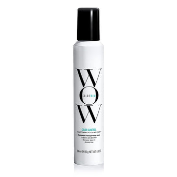 COLOR WOW Color Control + Toning Foam – Mess-free way to get rid of brass instantly; Alcohol free tinted leave in toning foam; crunch free styling