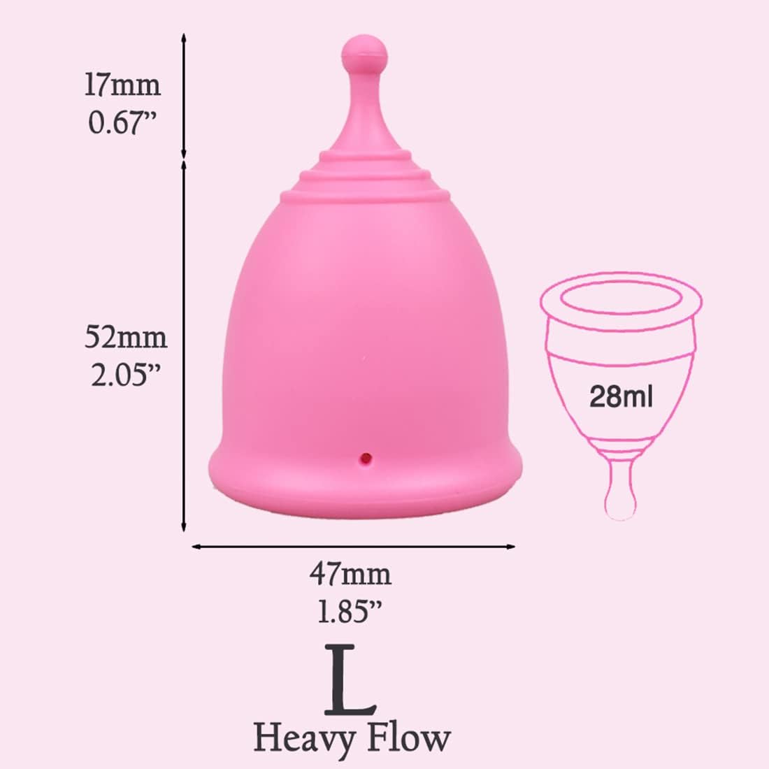 SHORDY Menstrual Cup, Single Pack (Large) with Box, Soft & Flexible, Copa Menstrual Kit for Women | Up to 12 Hours of Comfort, Eco-Friendly & Safer Alternative to Pads & Tampons (Pink) : Health & Household