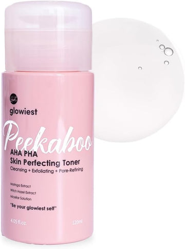 Aha Pha Skin Perfecting Peekaboo Toner - K-Beauty Face Toner, Exfoliating Treatment, Blemishes, Niacinamide, Pore Refining, Hydrating L Witch Hazel (Small)
