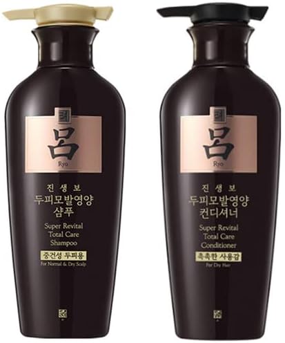 Ryoe Korean Jinsaengbo Total Anti Ageing Shampoo + Conditioner For Dry Scalp