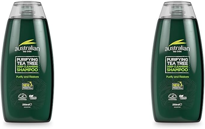 Australian Tea Tree Shampoo, Purifying, Natural, Vegan, Cruelty Free, Paraben And Sls Free, Deep Cleansing, 250 Ml