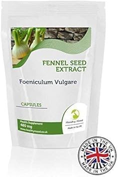 Fennel Seed Extract 480mg Foeniculum Vulgare x250 Capsules HEALTHY MOOD