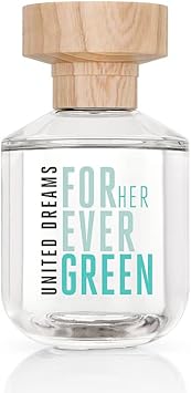 Benetton - Forever Green Her From United Dreams, Eau De Toilette For Women - Long Lasting - Fresh, Femenine And Casual Fragance - Floral And Citrus Noets - Ideal For Day Wear - 80 Ml
