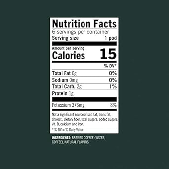 Starbucks Cold Brew Coffee — Caramel Dolce Flavored — Single-Serve Concentrate Pods — 1 Box (6 Capsules)