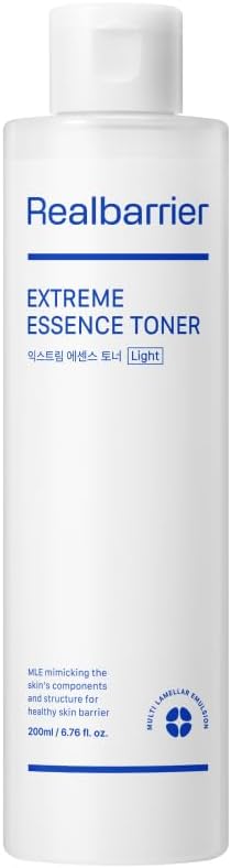 Real Barrier Extreme Essence Toner Light 6.76 Fl Oz | Hyaluronic Acid Panthenol Face Moisturizer For Sensitive Dry Skin | Soothing & Hydrating Moisturizing Toner For Face | Korean Skin Care