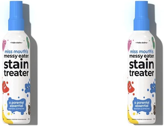 Miss Mouth's HATE STAINS CO Stain Remover for Clothes - 4oz Newborn & Baby Essentials Messy Eater Stain Treater Spray - No Dry Cleaning Food, Grease, Coffee Off Laundry, Underwear, Fabric (Pack of 2) : Health & Household