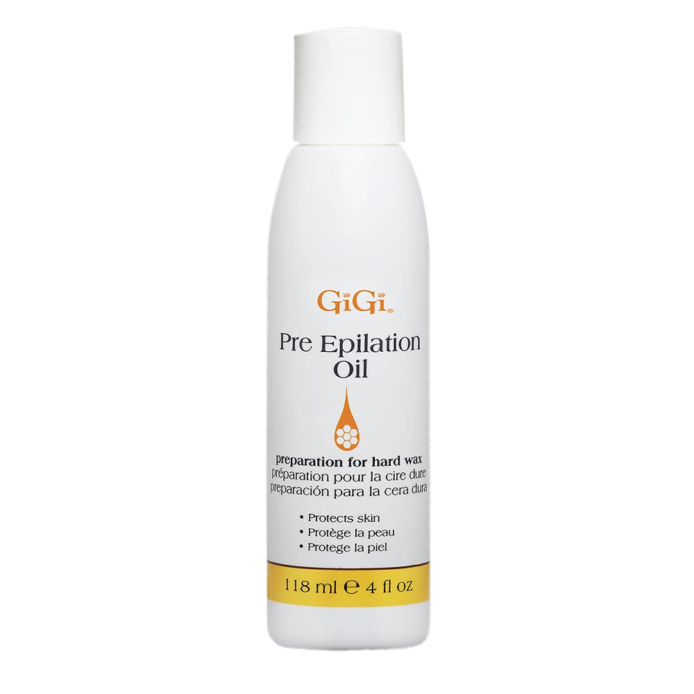 GiGi Pre Epilation Oil with Soybean and Grape Seed Oils, 4 fl oz