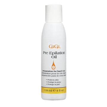 GiGi Pre Epilation Oil with Soybean and Grape Seed Oils, 4 fl oz