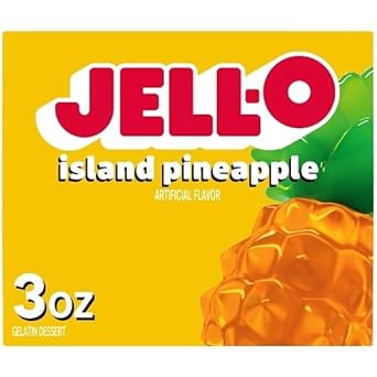 Jell-O Island Pineapple Gelatin Mix - 3 oz Boxes (Pack of 3) - In Mighty Merchandise Packaging : Grocery & Gourmet Food