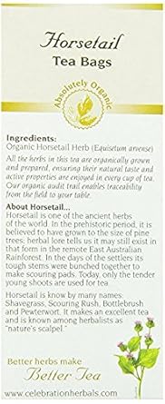 Celebration Herbals Organic Horsetail Tea Bags 24 Count