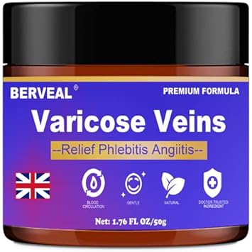 Varicose Veins Cream, Spider Veins Repair Cream, Improve Blood Circulation, Spider Varicose Vein Treatment Cream For Legs, Itching Of Legs (1.76 Oz) (1)