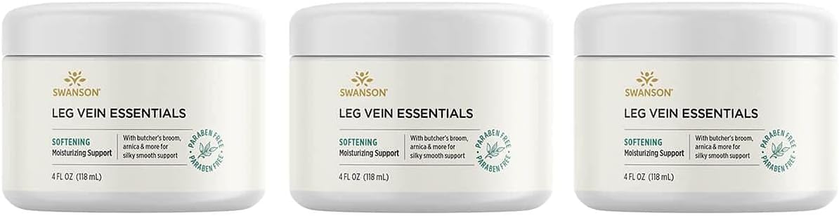 Swanson Leg Vein Essentials Cream 4 Fl Oz Cream 3 Pack