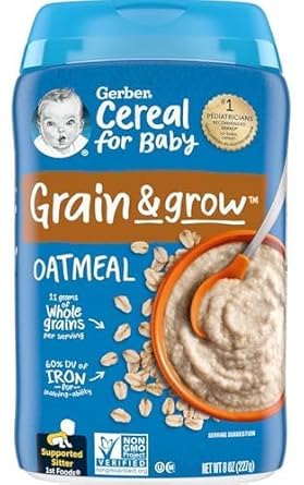 Gerber Cereal Basics Variety Pack, Oatmeal, Rice, And Multigrain, 8 Ounce (Pack Of 3)