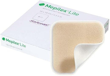 Mepilex Lite,Pack Of 5 Thin Foam Dressing,Choose Size (10 Cm X 10Cm)