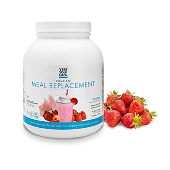 Yes You Can! Complete Meal Replacement - 15 Servings, 20G Of Protein, 0G Added Sugars, 21 Vitamins And Minerals - All-In-One Nutritious Meal Replacement Shake (Strawberry)