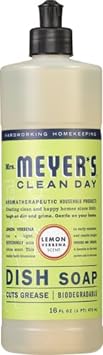 MRS. MEYER'S CLEAN DAY Liquid Dish Soap, Biodegradable Formula, Lemon Verbena, 16 fl. oz