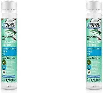 Natural World Coconut Water Hydration And Shine Weightless Hair Oil 25 Ml