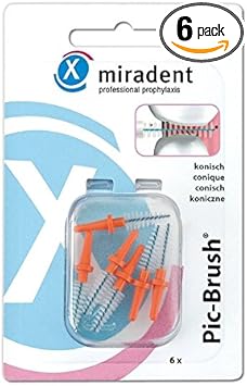 Interdental Brushes from Miradent fits Pic-Brush Holder 6pk Choose Various Sizes (Conical 0.5mm-2.5<5.0mm) : Amazon.co.uk: Health & Personal Care