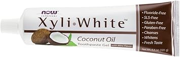 Now Solutions, Xyliwhite™ Toothpaste Gel, Coconut Oil, Cleanses And Whitens, Cool Coconut-Mint Taste, 6.4-Ounce (Pack Of 2)