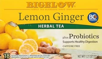 Bigelow Tea, Tea Herb Plus Lemon Ginger (Caffeine Free), 18 Count