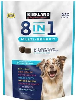 Kirkland Signature 8 in 1 Multi Benefit Soft Dog Chew, 250 ct