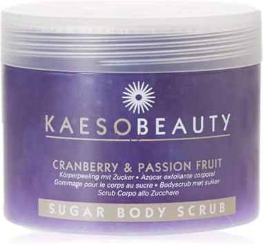 Kaeso Exfoliating Body Scrub, Cranberry And Passion Fruit Sugar 450 Ml