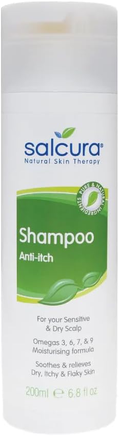 Salcura Natural Skin Therapy, Omega Rich Shampoo, Perfect For Anyone With A Sensitive Scalp Looking To Avoid Harsh, Scalp-Upsetting Chemicals 200Ml