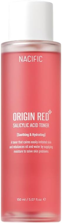 Nacific Origin Red Salicylic Acid Toner 5.07 Fl. Oz 150Ml Solution For Skin Troubles Oil Control Exfoliating Ph5.5 Midly Acidic Radiance Skin Barrier Korean Skincare For All Skin Types