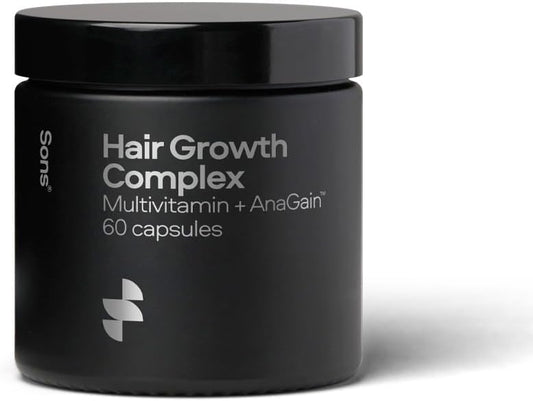 Sons Hair Growth Supplement - Multi-Vitamin Supplement & Minerals with Anagain, Marine Collagen & Biotin - Natural Ingredients to Promote Healthier Hair, 1 Month (60 Capsules). Made in Europe : Amazon.co.uk: Beauty