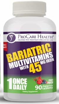 Once Daily Bariatric Multivitamin | Chewable | 45Mg L Fruit Punch | 90 Count