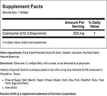 Healthy Origins CoQ10 Gels - 300 mg - 60 Softgels : Health & Household