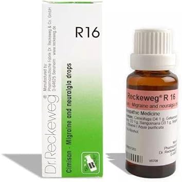 Dr Reckeweg R_16 Migraine & Neuralgia 22 Ml Reckeweg : Health & Household