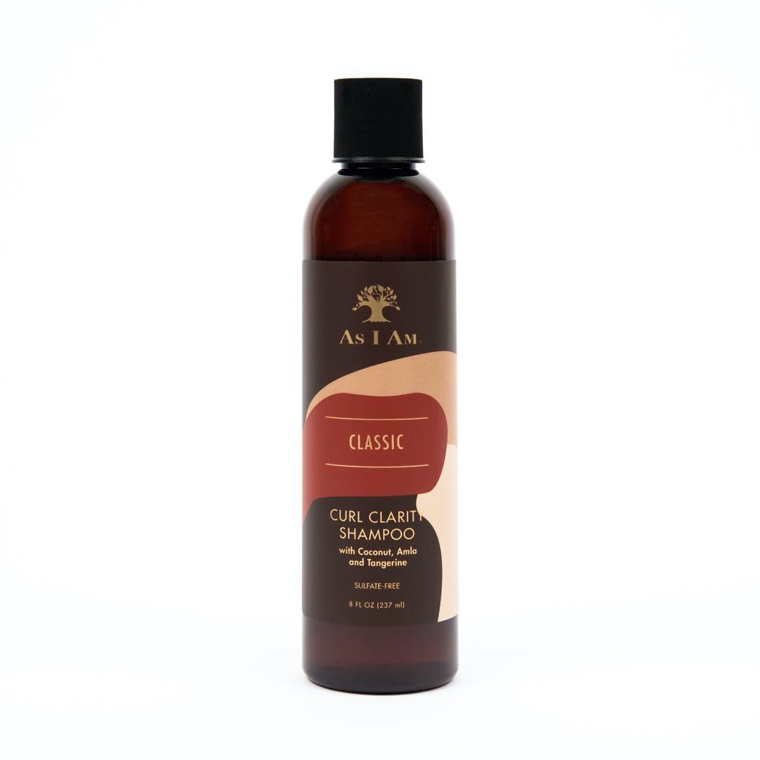As I Am Curl Clarity Shampoo - 8 Ounce - With Coconut, Amla & Tangerine - Gently Cleanses Curly Hair - Vegan & Cruelty Free - Sulphate Free - Parabens Free - Phthalate Free