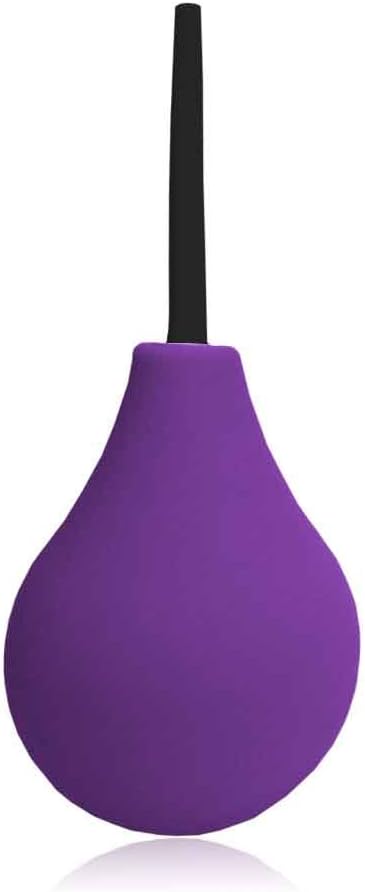 Rectal Enema Bulb for Men - Anal Douche for Women, BPA and Phthalates Free Reusable Vaginal or Anal Clyster Cleaner with Soft and Smooth Nozzle, 220ML, Purple