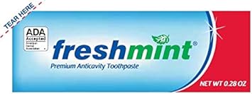 Freshmint® 1,000 Packets of 0.28 oz. Single use Premium Anticavity Fluoride Toothpaste Packet (ADA Accepted)