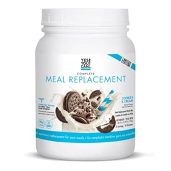 Yes You Can! Complete Meal Replacement - 15 Servings, 20G Of Protein, 0G Added Sugars, 21 Vitamins And Minerals - All-In-One Nutritious Meal Replacement Shake (Cookies & Cream)