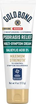 Gold Bond Multi-Symptom Psoriasis Relief Cream, 4 Oz., For Itchy, Irritated & Scaling Skin