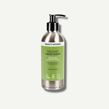 Beauty Kitchen - Organic Hand Wash - Rosemary & Eucalyptus Essential Oils For Refreshing, Uplifting Daily Cleansing - Vegan, Natural And Palm Oil-Free - 300Ml