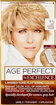 L'Oreal Paris Age Perfect Permanent Hair Color, 9N Light Natural Blonde, 1 Kit