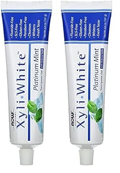 Now Solutions, Xyliwhite™ Toothpaste Gel, Platinum Mint, Cleanses And Whitens, Fresh Taste (Pack Of 2)