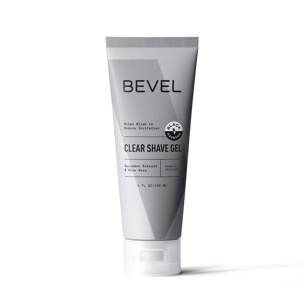 Bevel Essentials Clear Shave Gel For Men, Clear Shave Gel For Precise Detailing And Edging With Aloe Vera And Cucumber Extract To Soothe Skin And Prevent Razor Bumps, 4 Fl Oz