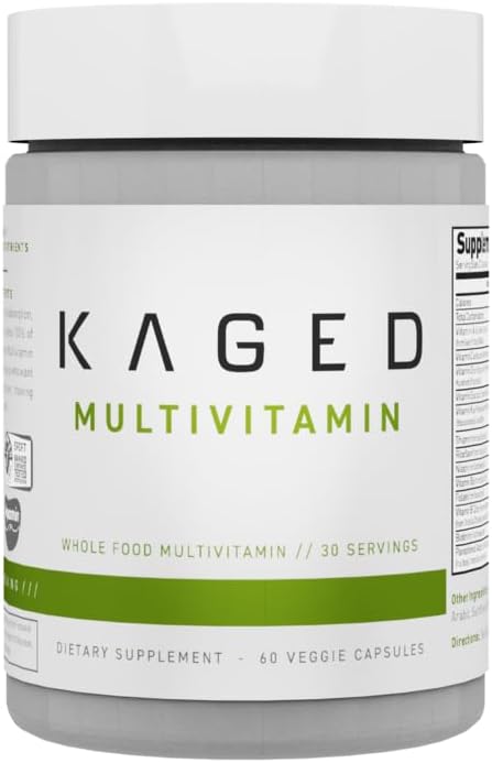 Kaged Multivitamin With Whole Foods | Organic Fruits & Veggies | Plant Based | Vegan Multivitamin For Women And Men | Vitamin C, D, E, B12 | 60 Servings