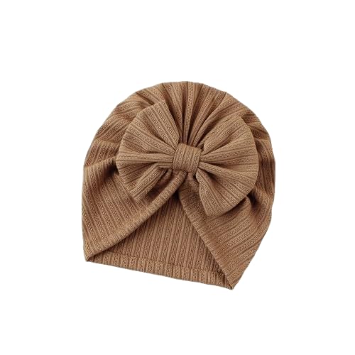 INFINIBYTE Baby Turban Hat – Soft Newborn Hospital Hat with Bow, Infant Head Wrap, Toddler Beanie (2PCS)