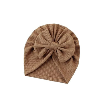 INFINIBYTE Baby Turban Hat – Soft Newborn Hospital Hat with Bow, Infant Head Wrap, Toddler Beanie (2PCS)