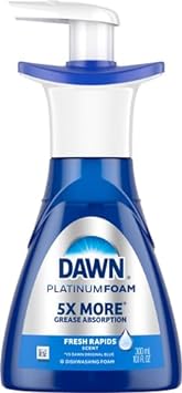 Dawn Ultra Platinum Foam Dishwashing Foam, Fresh Rapids Scent, 10.1 fl oz (Packaging May Vary) (Pack of 4)